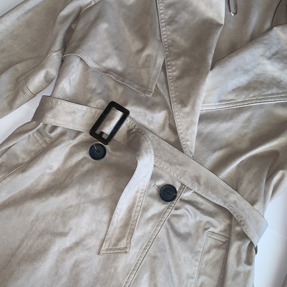 Zara Faux Suede Jacket Coat Size Small - Picture 3 of 7